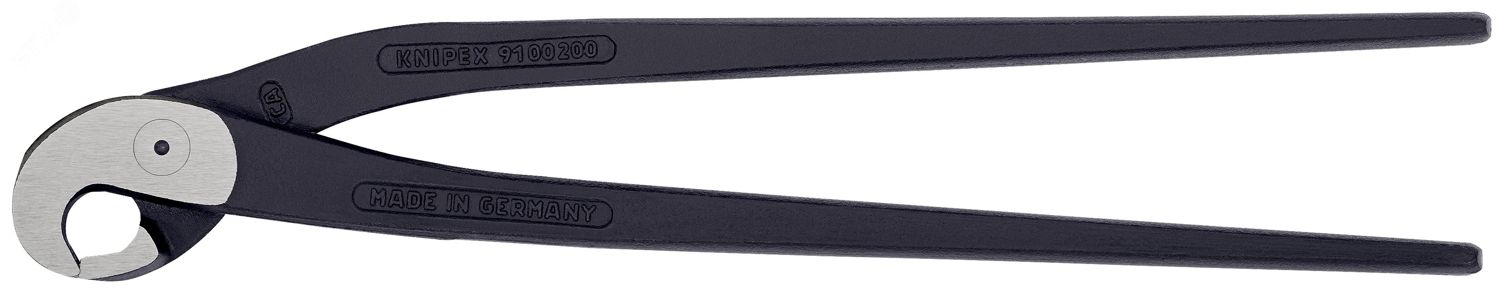 Клещи для пробивания кафельной плитки губки в форме клюва попугая L-200 мм чёрные KN-9100200 KNIPEX - превью 3