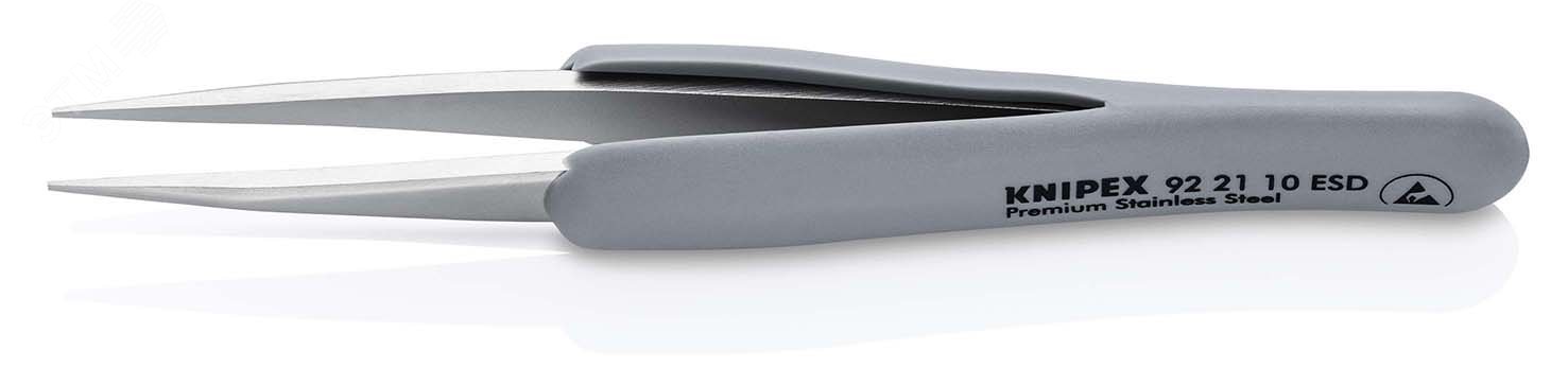 Изображение товара Пинцет ESD анстатический из нержавеющей стали 123 мм премиум качество