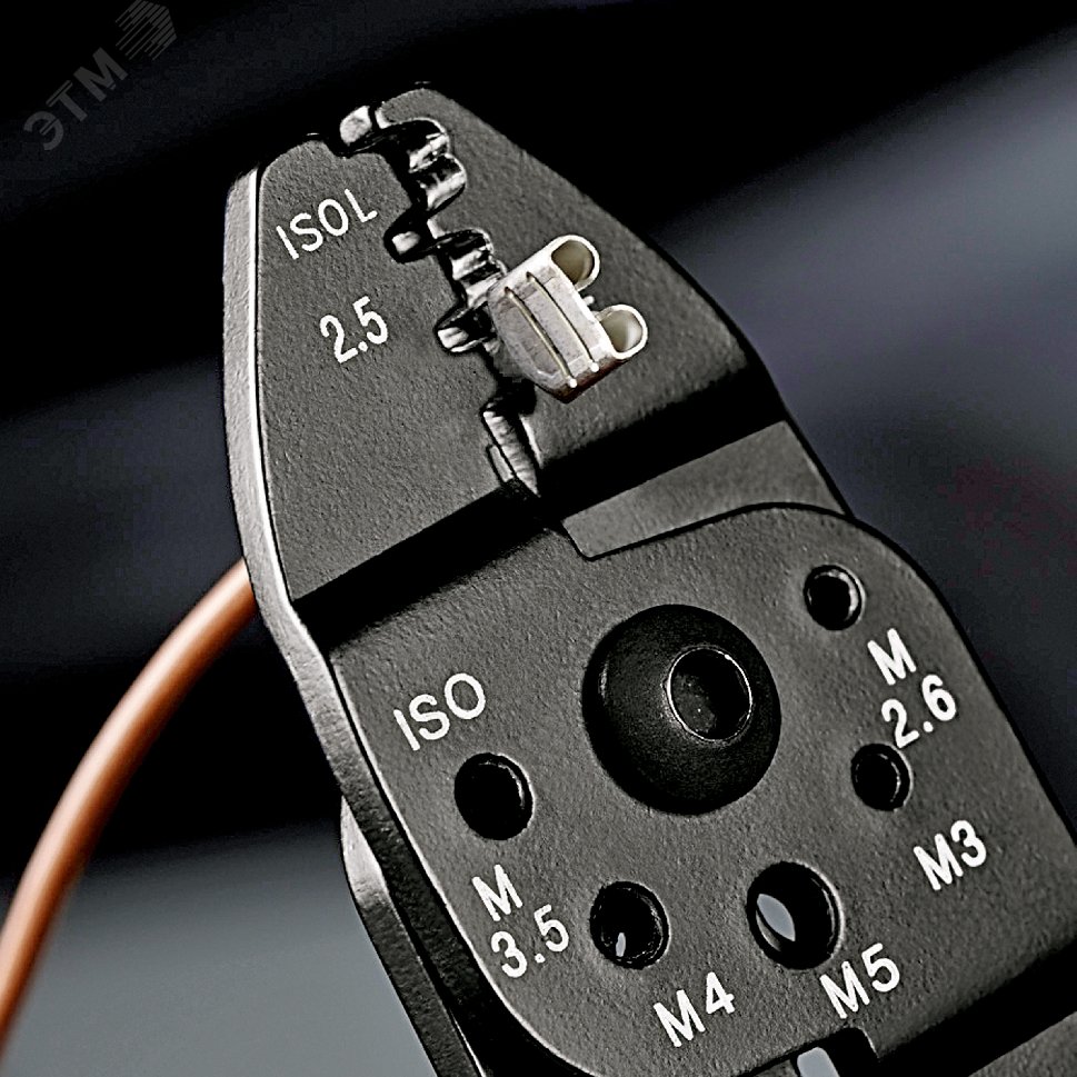 Пресс-клещи для резки и зачистки кабеля опрессовки кабельных наконечников и штекеров 3 гнезда обжим кабельных наконечников с изолятором и кабельных соединителей: 05-60 мм (AWG 20 - 10) j обжим кабельных наконечников без изолятора и кабельных сое KN-9732240SB KNIPEX - превью 8