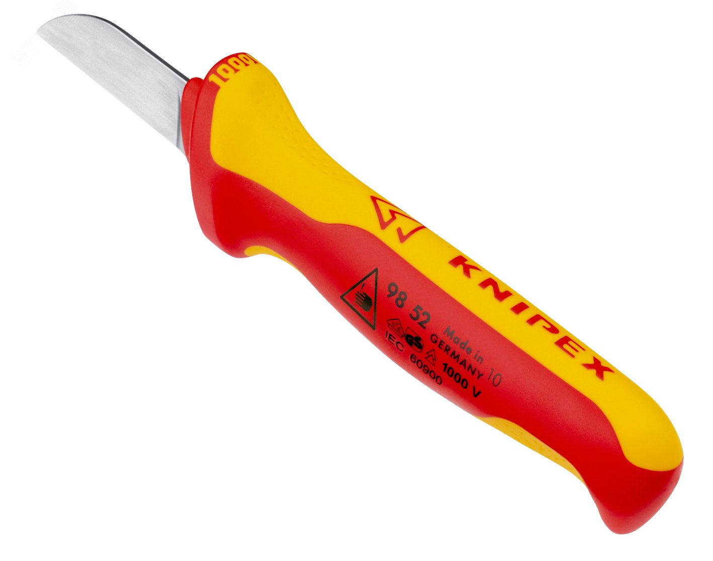 Нож для кабеля VDE 1000V L-190 мм диэлектрический 2-компонентная рукоятка блистер KN-9852SB KNIPEX - превью 2
