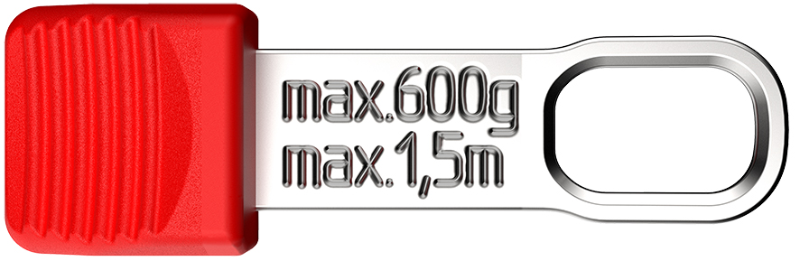 Клипса с ушком для страховочной системы KNIPEX Tethered Tools, красная, 10 шт, TetheredTool Clip