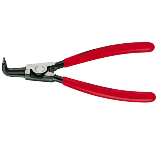 Щипцы для внешних стопорных колец губки под углом 90° посадочный размер 85 - 140 мм диаметр наконечников 32 мм L-300 мм Cr-V чёрные обливные рукоятки блистер