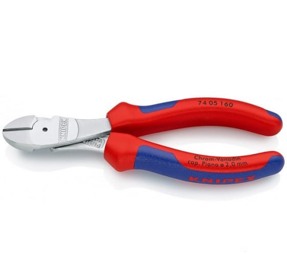 Бокорезы резка - проволока средней твердости 34мм твердая проволока 25мм рояльная струна (HRC 59) 2мм L=160мм хромированные двухкомпонентные рукоятки