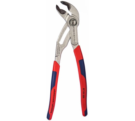 Клещи переставные COBRA сантехнические с фиксатором 50 мм (2) под ключ 46 мм L-250 мм Cr-V хромированные 2-компонентные рукоятки