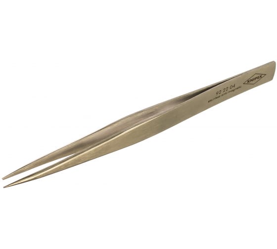 Пинцет захватный прецизионный заострённые гладкие губки L-155 мм хромоникелевая нержавеющая сталь антимагнитный