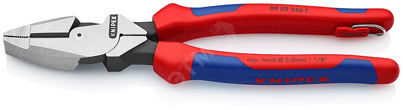 Изображение товара Плоскогубцы электромонтера KNIPEX Linemans Pliers 240мм с креплением для страховки