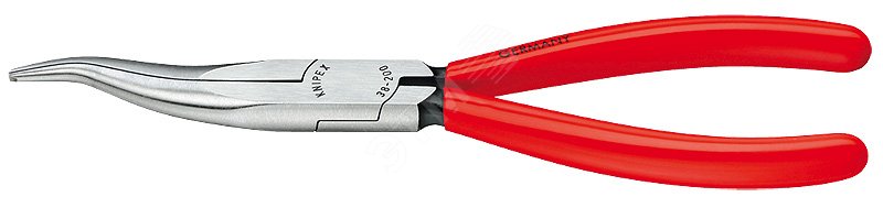 Изображение товара Плоскогубцы механика изогнутые 200 мм с крестовой насечкой и пластиковыми рукоятками