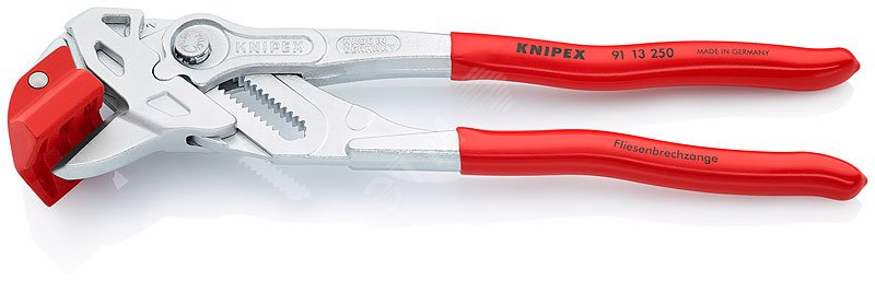 Клещи для точного разламывания кафельной плитки L-250 мм хромированные обливные рукоятки KN-9113250 KNIPEX - превью 2