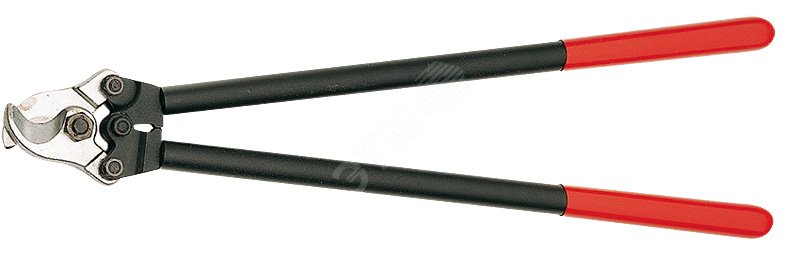 Кабелерез резка - кабель 27мм (150мм AWG 5/0) L=600мм стальной корпус черный обливные рукоятки сменная ножевая головка KN-9521600 KNIPEX