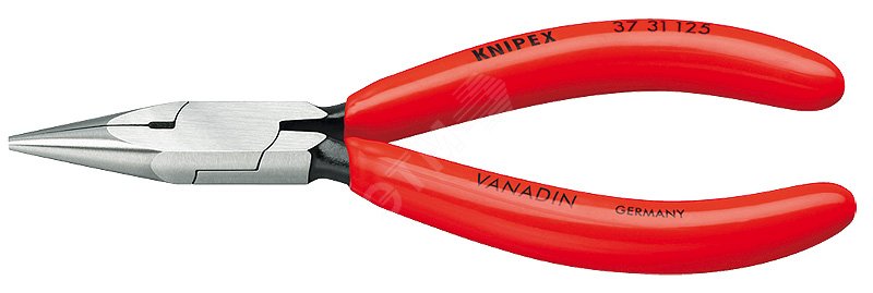 Изображение товара Плоскогубцы захватные прецизионные плоскокруглые губки L-125 мм чёрные обливные рукоятки (шт)