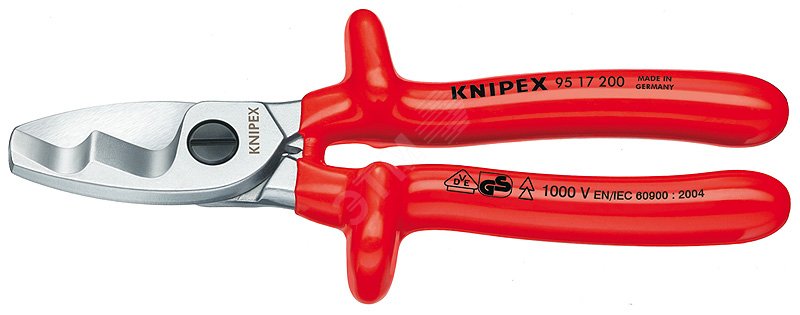 Изображение товара Кабелерез с двойными режущими кромками резка - кабель 20мм (70мм AWG 2/0) L=200мм хромированный обливные рукоятки (шт)