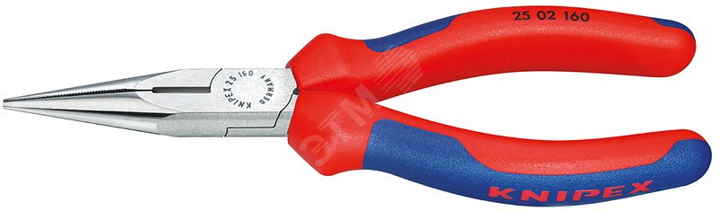 Изображение товара Длинногубцы с режущими кромками полукруглые прямые 140 мм KNIPEX