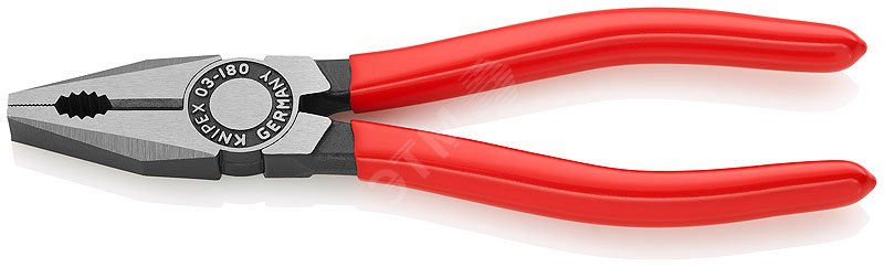 Изображение товара Плоскогубцы комбинированные KNIPEX KN-0301180 длина 180 мм с режущими кромками