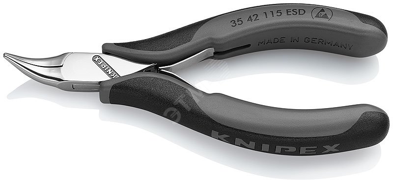 Изображение товара Плоскогубцы ЕSD антистатические с круглыми губками 115мм KNIPEX