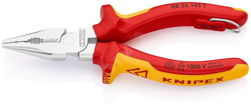 Изображение товара Пассатижи остроконечные с удлиненными губками VDE 1000V KNIPEX 145мм