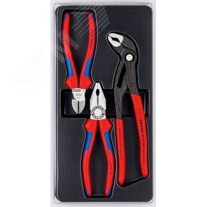 Набор BESTSELLER ШГИ в ложементе 3 предмета комплектация: 0302180 плоскогубцы 180 мм 7002160 бокорезы 160 мм 8701250 Клещи переставные COBRA 250 мм - фото 2