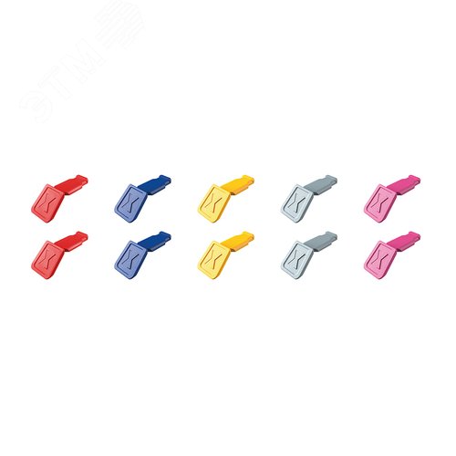 Изображение товара Клипса цветная, 5 цветов Микс 1, 10 шт, для маркировки инструмента KNIPEX, ColorCode Clip (шт)
