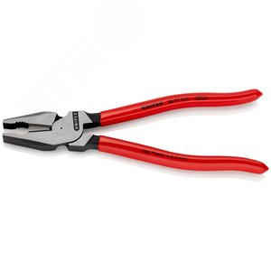 Плоскогубцы комбинированные рез твердая проволока 3мм рояльная струна (HRC 59) 25мм кабель 14мм (25мм) L=225мм черные обливные рукоятки - фото 2