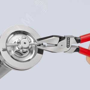 Плоскогубцы комбинированные рез твердая проволока 3мм рояльная струна (HRC 59) 25мм кабель 14мм (25мм) L=225мм черные обливные рукоятки - фото 7