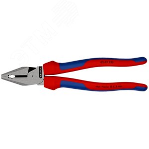 Плоскогубцы комбинированные рез твердая проволока 3мм рояльная струна (HRC 59) 25мм кабель 14мм (25мм) L=225мм черные двухкомпонентные рукоятки - фото 3