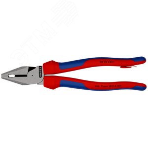 Плоскогубцы комбинированные рез твердая проволока 3мм рояльная струна (HRC 59) 25мм кабель 14мм (25мм) L=225мм черные двухкомпонентные рукоятки крепление для страховки - фото 3