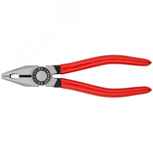 Плоскогубцы комбинированные резка - проволока средней твердости 34мм твердая проволока 22мм кабель 12мм (16мм) L=180мм черные обливные рукоятки - фото 3