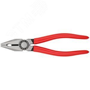 Плоскогубцы комбинированные резка - проволока средней твердости 38мм твердая проволока 25мм кабель 13мм (16мм) L=200мм обливные рукоятки блистер цвет черный - фото 3