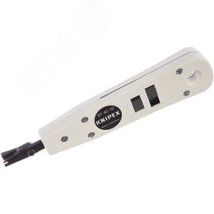 Инструмент для укладки кабелей LSA-Plus и их аналогов для укладки кабелей в каналы розетки и панели для кабелей типа UTP и STP 04 - 08 мм L-175 мм со встроенным крюком для вытягивания с разблокировкой - фото 1