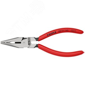 Пассатижи остроконечные с удлиненными губками резка - проволока средней твердости 3мм твердая проволока 2мм кабель 8мм (16мм) L=145мм черные обливные рукоятки - фото 3