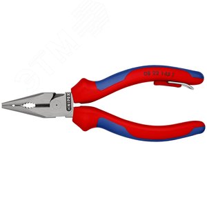 Пассатижи остроконечные с удлиненными губками резка - проволока средней твердости 3мм твердая проволока 2мм кабель 8мм (16мм) L=145мм крепление для страховки черные двухкомпонентные рукоятки - фото 3