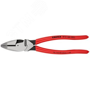 Плоскогубцы электромонтера Linemans Pliers резка - проволока средней твердости 46мм твердая проволока 3мм L=240мм обливные рукоятки блистер цвет черный - фото 3