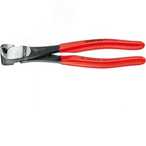 Кусачки торцевые особой мощности резка - мягкая проволока 4мм проволока средней твердости 31мм твердая проволока 2мм рояльная струна (HRC 59) 15мм L=140мм 64HRC черные обливные рукоятки - фото 1