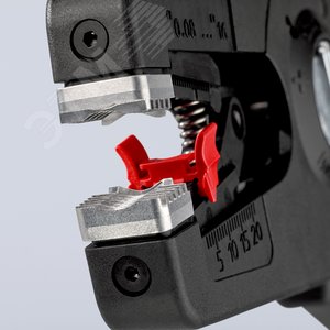 Стриппер автоматический PreciSTrip16 c кабелерезом быстросменный блок ножей зачистка: 008 - 16 мм (AWG 28 - 5) L-195 мм с держателем для торгового оборудования KN-1252195SB KNIPEX - 19
