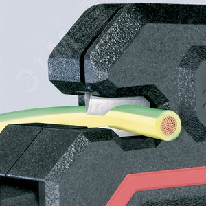 Стриппер автоматический зачистка 02-6мм (AWG 24-10) рез кабеля 25мм L=195мм рукоятки с зоной мягкого пластика для надежного хвата KN-1262180 KNIPEX - 10