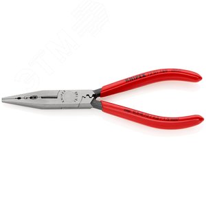 Плоскогубцы электрика для монтажа проводов резка - проволока средней твердости 25мм твердая проволока 16мм L=160мм обливные рукоятки блистер цвет черный - фото 2