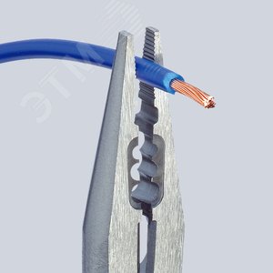 Плоскогубцы электрика для монтажа проводов резка - проволока средней твердости 25мм твердая проволока 16мм L=160мм хромированные двухкомпонентные рукоятки - фото 7