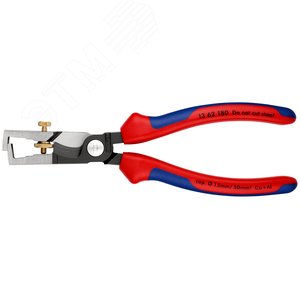 Стриппер-кабелерез STRYX 2-в-1 для одно- много- и тонкожильного кабеля рез: кабель 15 мм (50 мм) зачистка: 5 мм (10 мм AWG 8) L-180 мм чёрный 2-компонентные рукоятки блистер - фото 3