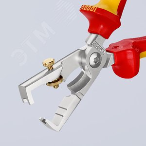 Стриппер-кабелерез STRYX 2-в-1 для одно- много- и тонкожильного кабеля VDE 1000V рез: кабель 15 мм (50 мм) зачистка: 5 мм (10 мм AWG 8) L-180 мм диэлектрический хромированный 2-компонентные рукоятки блистер - фото 7