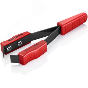 Пинцет-стриппер для удаления изолированныеующего лака с медных кабелей сменные ножи для различных параметров зачистки зачистка 06мм L=120мм пластиковые рукоятки KN-1511120 KNIPEX - 3