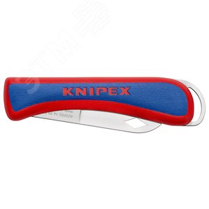 Нож электрика складной лезвие изготовлено в Золингене длина лезвия 80 мм складной L-120 мм рукоятка из ударопрочного пластика крепление для страховки KN-162050SB KNIPEX - 3