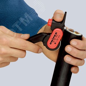 Стриппер для круглого кабеля режимы реза: по окружности и продольный зачистка: > 25 мм L-150 мм усиленная рукояткой из полиамида армированного фиберглассом блистер - фото 4