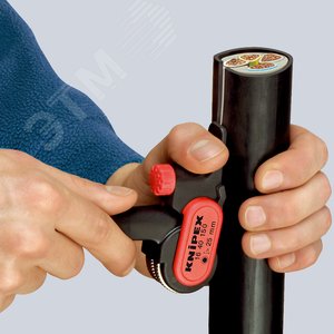 Стриппер для круглого кабеля режимы реза: по окружности и продольный зачистка: > 25 мм L-150 мм усиленная рукояткой из полиамида армированного фиберглассом блистер - фото 5