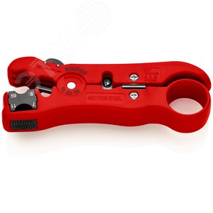 Стриппер для коаксиальных дата-кабелей телефонных плоских кабелей кабелерез зачистка: коаксиальный RG 59 6 7 11 телефонный плоский 4P 6P 8P L-125 мм корпус из противоударного пластика - фото 2