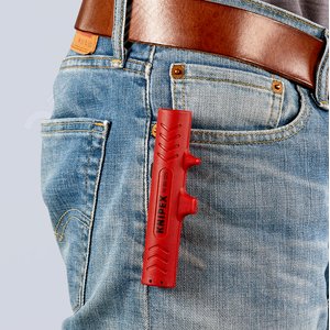 Стриппер универсальный для круглого и водостойкого монтажного кабелей 8 - 13 мм (в тч кабель NYM 3X15 мм - 5X25 мм) L-125 мм - фото 5