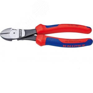 Бокорезы резка - проволока средней твердости 38мм твердая проволока 27мм рояльная струна (HRC 59) 22мм L=180мм двухкомпонентные рукоятки блистер цвет черный - фото 1