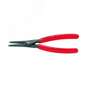 Изображение товара Щипцы прецизионные для внешних стопорных колец прямые губки посадочный размер 19-60мм диаметр наконечников 18мм L=180мм Cr-V черные обливные рукоятки (шт)