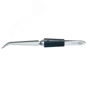 Изображение товара Пинцет крестовидный тонкие зазубренные губки под 45° L-160 мм пружинная сталь хромированный (шт)