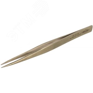 Пинцет захватный прецизионный заострённые гладкие губки L-155 мм хромоникелевая нержавеющая сталь антимагнитный - фото 1