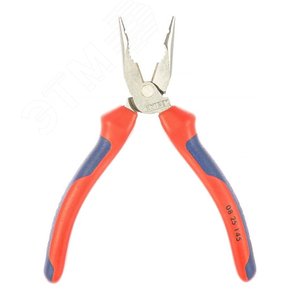 Пассатижи остроконечные с удлиненными губками резка - проволока средней твердости 3мм твердая проволока 2мм кабель 8мм (16мм) L=145мм хромированные двухкомпонентные рукоятки - фото 1