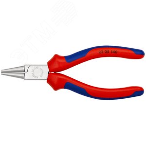 Круглогубцы губки 25x28 мм L-140 мм хромированные двукомпонентные рукоятки - фото 3